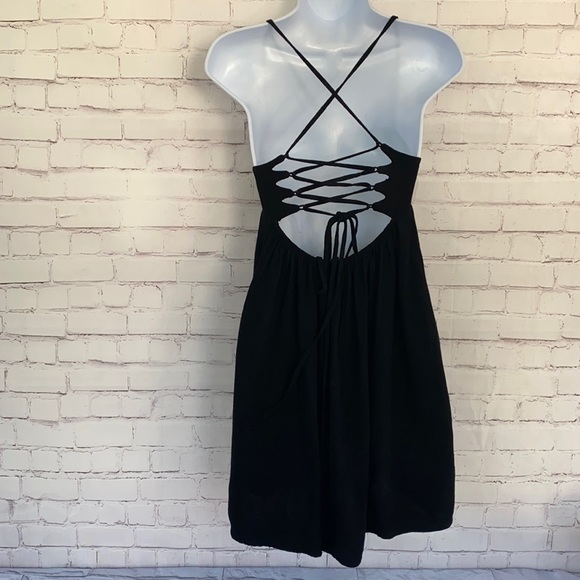 Princess Polly black strap tie dress SZ 4 - Picture 7 of 10